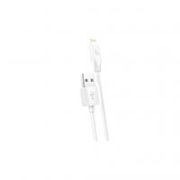 Дата кабель USB 2.0 AM to Lightning 1.0m 2.4A X1 white HOCO (6957531032007)