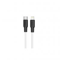 Дата кабель USB-C to Lightning 1.0m 3A 20W X21 Plus black+white HOCO (6931474742162)