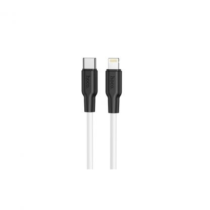 Дата кабель USB-C to Lightning 1.0m 3A 20W X21 Plus black+white HOCO (6931474742162)
