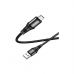 Дата кабель USB 2.0 AM to Micro 5P 1.0m 2.4A nylon X50 black HOCO (6931474734211)