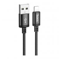 Дата кабель USB 2.0 AM to Lightning 3.0m X91 Radiance black HOCO (6931474788702)