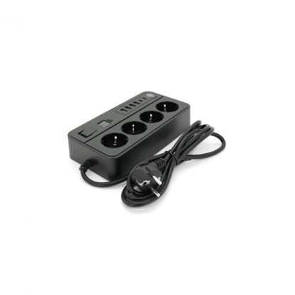 Мережевий фільтр живлення Voltronic G13H, 3000W, 4 роз, 4USB 3,2А, 2 Type-C, 2м Black (YT-G13H)