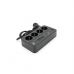 Мережевий фільтр живлення Voltronic G13H, 3000W, 4 роз, 4USB 3,2А, 2 Type-C, 2м Black (YT-G13H)