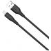Дата кабель USB 2.0 AM to Lightning 2.0m 3A textured PVC black ColorWay (CW-CBUL095-BK)