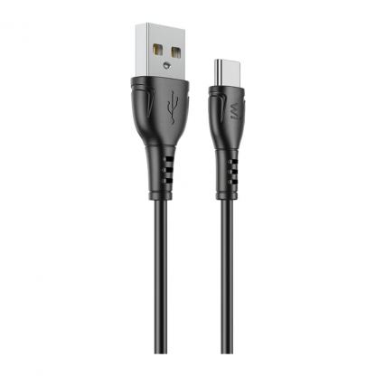 Дата кабель USB 2.0 AM to USB-C 1.0m PVC black Wibrand (WI.DC/BO1B-UC)