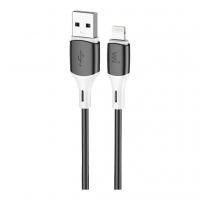 Дата кабель USB 2.0 AM to Lightning 1.0m silicone black Wibrand (WI.DC/MA1B-UL)