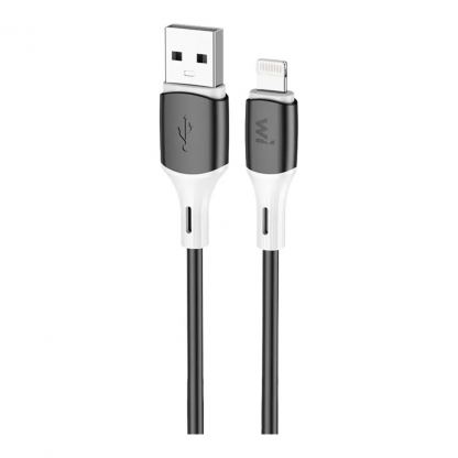 Дата кабель USB 2.0 AM to Lightning 1.0m silicone black Wibrand (WI.DC/MA1B-UL)
