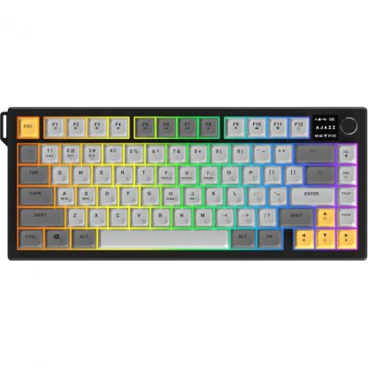 Клавиатура Ajazz AF82 Wireless/Bluetooth/USB UA Black/Gray/Yellow (AF82-BGY)