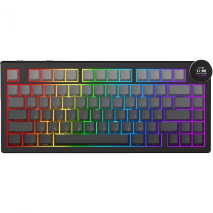 Клавиатура Ajazz AK820 V2 White Peach Switch Wireless/Bluetooth/USB UA Black/Gray (AK820-V2-WP-S-BG)