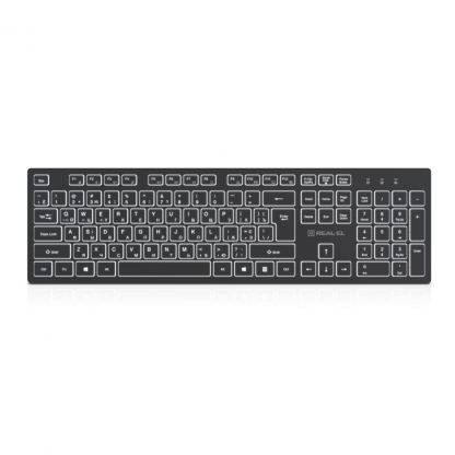 Клавиатура REAL-EL RK-725W Wireless/Bluetooth Black (EL123100061)