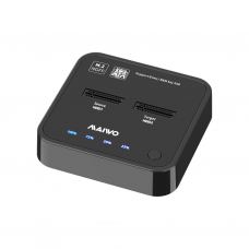 Док-станция для накопителей Maiwo 2*SATA M.2 SSD Key B/B+M USB 3.1 Gen1 Type-C (K3016SG1)