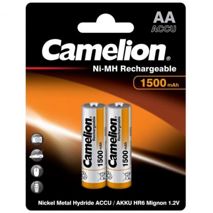 Акумулятор Camelion AA 1500mAh Ni-MH * 2 R6-2BL (NH-AA1500BP2)