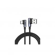 Дата кабель USB 2.0 AM to Type-C 1.0m US176 Both Angled 3A (Black) Ugreen (20856)