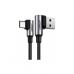 Дата кабель USB 2.0 AM to Type-C 1.0m US176 Both Angled 3A (Black) Ugreen (20856)