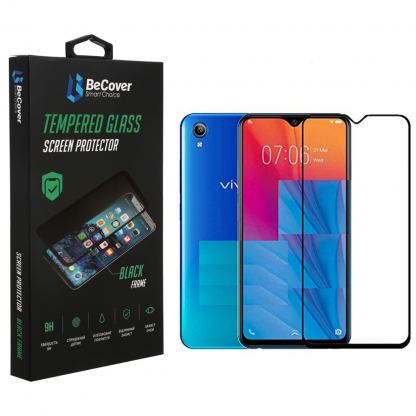 Стекло защитное BeCover Vivo Y1S Black (706484)