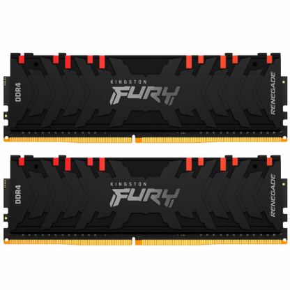 Модуль памяти для компьютера DDR4 16GB (2x8GB) 4266 MHz Renegade RGB Black Kingston Fury (ex.HyperX) (KF442C19RBAK2/16)