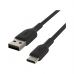 Дата кабель USB 2.0 AM to Type-C 1.0m PVC black Belkin (CAB001BT1MBK)