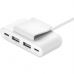 Концентратор Belkin BoostCharge 2хUSB-C/2хUSB-A 2.0m white (no data transfer) (BUZ001BT2MWHB7)