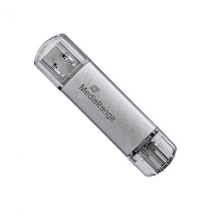 USB флеш накопичувач Mediarange 128GB Silver USB 3.0 / Type-C (MR938)