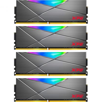 Модуль пам'яті для комп'ютера DDR4 64GB (4x16GB) 3600 MHz XPG Spectrix D50 RGB Tungsten ADATA (AX4U360016G18I-QCTG50)