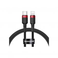 Дата кабель USB-C to Lightning 1.0m Cafule PD 20W red+black Baseus (CATLKLF-91)
