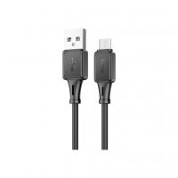 Дата кабель USB 2.0 AM to Micro 5P 1.0m Assistant silicone X101 black HOCO (6942007604055)