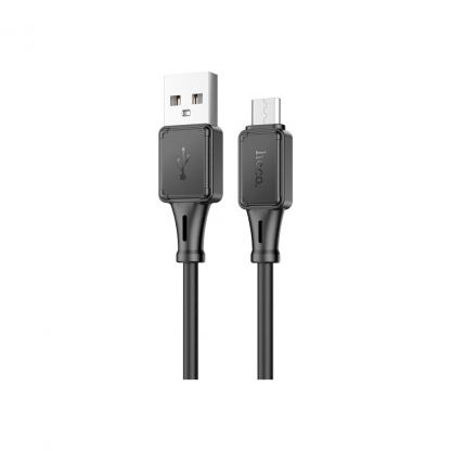 Дата кабель USB 2.0 AM to Micro 5P 1.0m Assistant silicone X101 black HOCO (6942007604055)