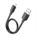 Дата кабель USB 2.0 AM to Lightning 0.25m Hyper X96 black HOCO (6942007609388)