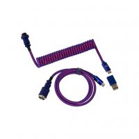 Дата кабель USB 2.0 AM to USB-C 1.08m Premium Coiled Aviator Straight purple Keychron (CAB1_KEYCHRON)
