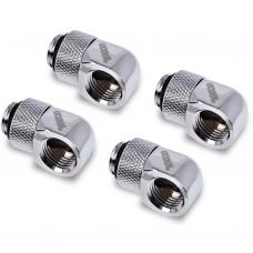 Фитинг для СЖО Alphacool Eiszapfen L-connector rotatable - 4pcs Set - Chrome (17616)