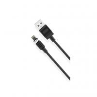 Дата кабель USB 2.0 AM to Lightning 1.0m 2.1A magnetic pvc black XO (NB187-L-1-BK)