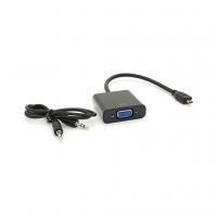 Переходник micro HDMI M to VGA F + Audio 0.3m 4K/2K black Voltronic (YT-C-mHDMI(M)/VGA(F)+AUX)