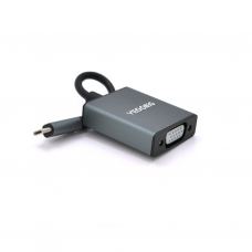 Переходник USB-C M to VGA F 0.1m black VEGGIEG (TV-S/B/19906)