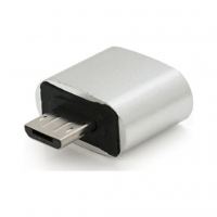 Переходник USB 2.0 AF to Micro 5P M OTG silver Voltronic (YT-AF/M)