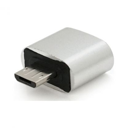 Переходник USB 2.0 AF to Micro 5P M OTG silver Voltronic (YT-AF/M)