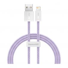 Дата кабель USB 2.0 AM to Lightning 1.0m 2.4A purple Baseus (CALD000405)