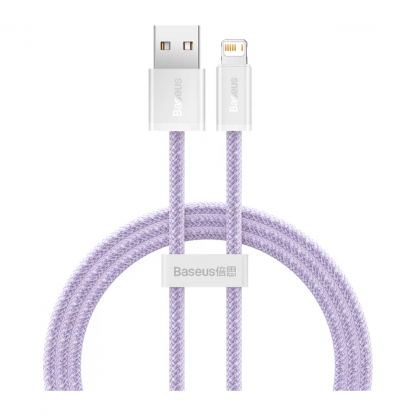 Дата кабель USB 2.0 AM to Lightning 1.0m 2.4A purple Baseus (CALD000405)