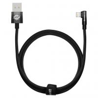 Дата кабель USB 2.0 AM to Lightning 1.0m 2.4A 90° corner black Baseus (CAVP000001)