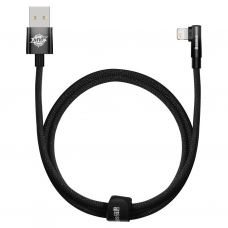 Дата кабель USB 2.0 AM to Lightning 1.0m 2.4A 90° corner black Baseus (CAVP000001)