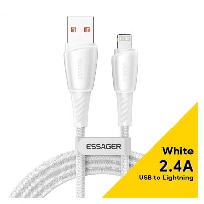 Дата кабель USB 2.0 AM to Lightning 3.0m 3A white Essager (EXCL-CHC02)
