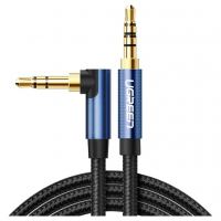 Кабель мультимедийный 3.5mm M to 3.5mm M 1.5m 90° corner AV112 blue UGREEN (60180)