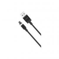 Дата кабель USB 2.0 AM to Lightning 1.0m 2.1A magnetic NB187 black XO (6920680879632)