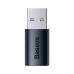 Переходник USB 3.1 M to USB-C F blue Baseus (ZJJQ000103)