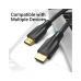 Кабель мультимедийный HDMI M to HDMI M 1.0m 8K cotton braided black Vention (AAUBF)