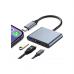 Концентратор Dynamode USB-C 3-in-1 1xHDMI 4K + 1xUSB 3.0 + 1xUSB-C PD 87W (Multiport USB-C 3-in-1 dark grey)