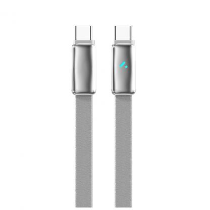 Дата кабель USB-C to USB-C 1.0m 5A 100W ultra-thin gray ColorWay (CW-CBPDCC100-GR)