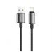 Дата кабель USB 2.0 AM to Lightning 1.0m 3A zinc alloy braided black ColorWay (CW-CBUL098-BK)