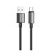 Дата кабель USB 2.0 AM to USB-C 1.0m 3A zinc alloy braided black ColorWay (CW-CBUC098-BK)