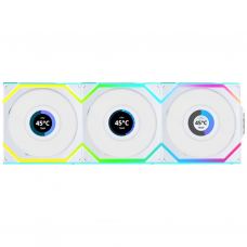 Кулер до корпусу Lian Li UNI Fan SL WIRELESS LCD 120-3, White (G99.12SLLCD1W3W.00)