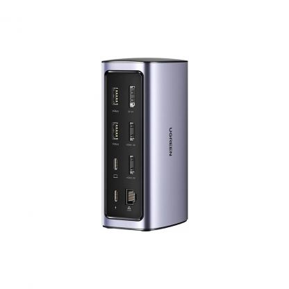 Порт-репликатор Ugreen USB-C Multifunctional Docking Station 12in1 USB HDMI DP RJ45 AUX SD TF (90325)